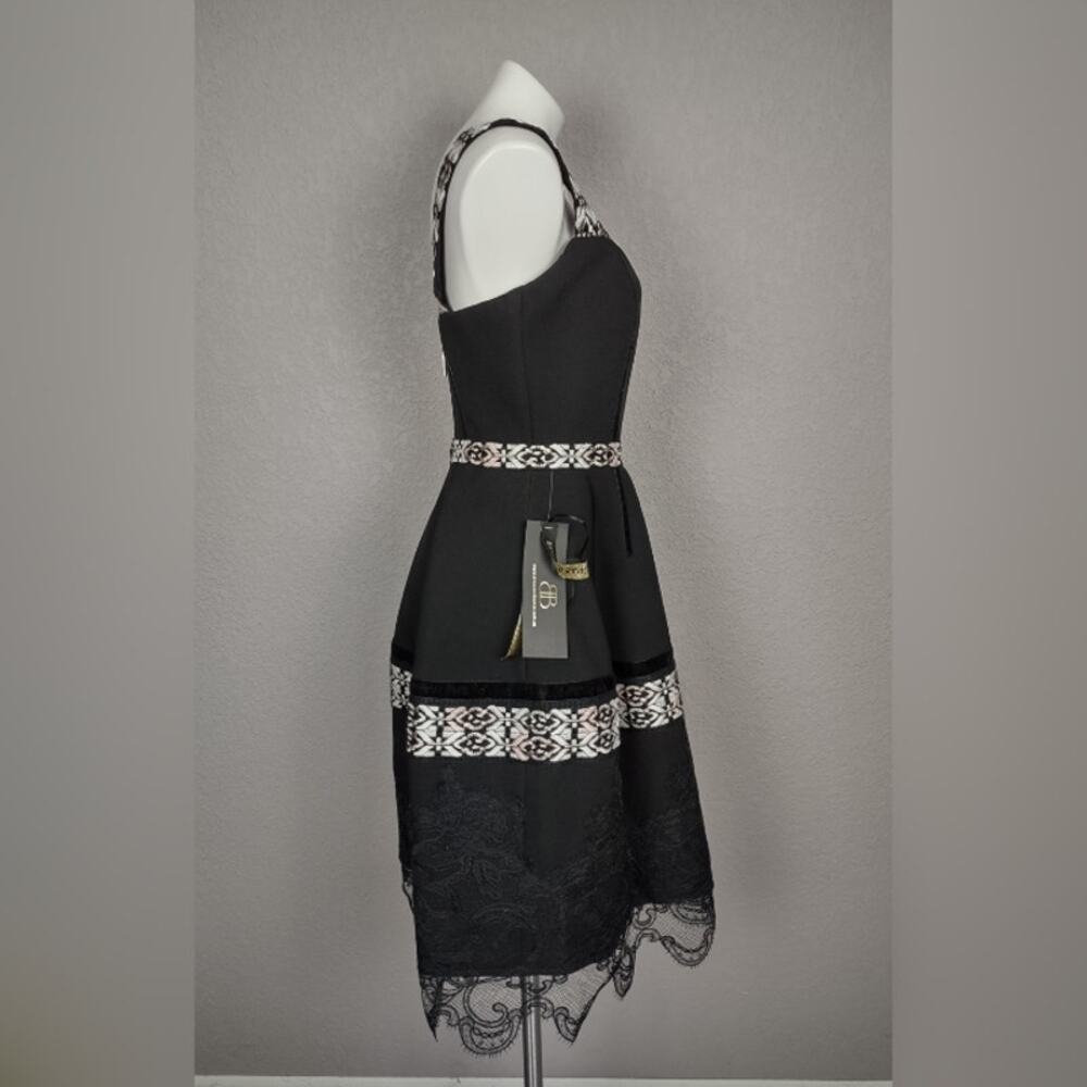 Bronx and Banco Ethnos Ruffle Black Sleeveless Dress Size 6 / Medium - Picture 3 of 16